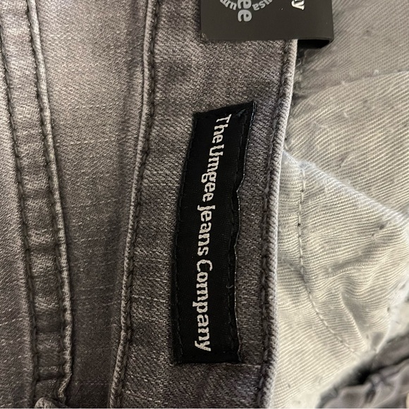 NEW Umgee Pants Womens 27 Black Denim Exposed Hem Distressed High Rise Skinny - Picture 6 of 12